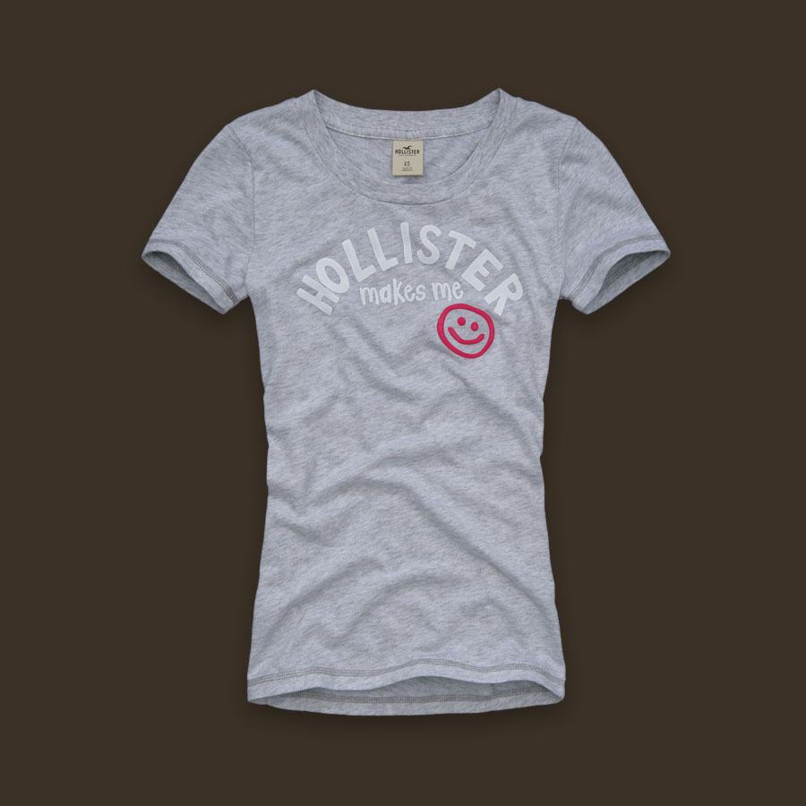 Hollister Mujeres De Cuello Redondo Corto Remera HCO4872